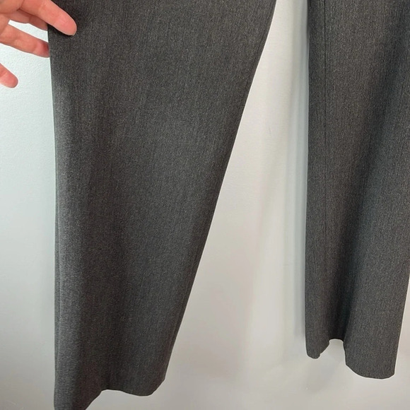 HILARY RADLEY Slim Straight Leg Stretch Dress Pants Charcoal Grey Neutral 12 - Picture 4 of 11